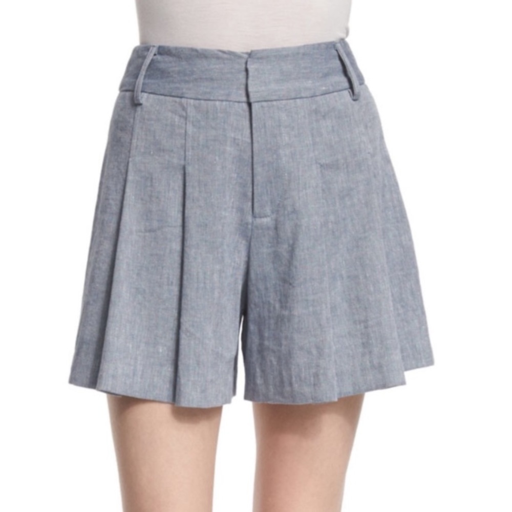 Alice + Olivia Scarlet Linen High Rise Shorts 4